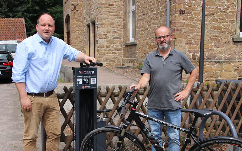 Für Fahrradfahrer: Neue Servicestation in Donop
