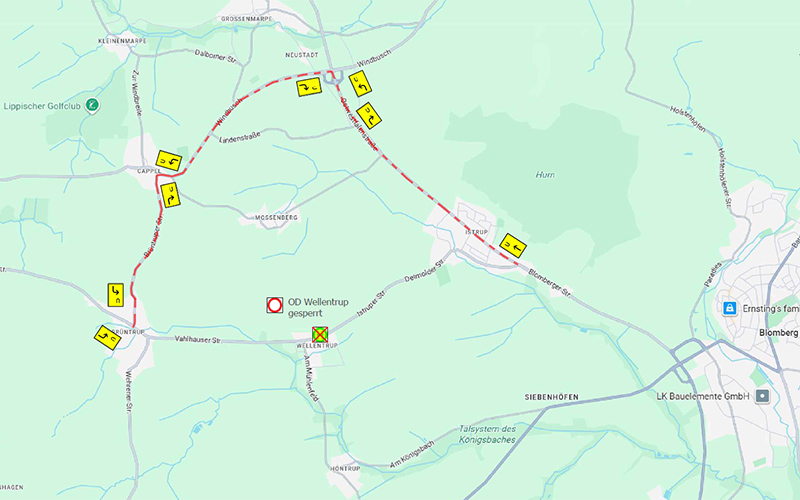 Ausbau der Bushaltestellen in Wellentrup ab 3. November