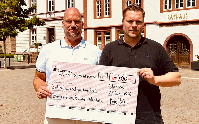 OWL-Sportstudio bringt 7.300 Euro für die Bürgerstiftung