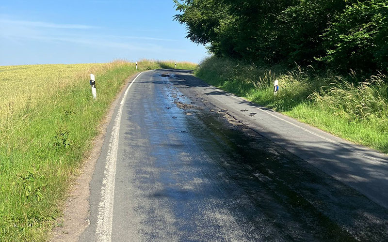 Defekte Asphaltschicht – Winterbergstraße gesperrt